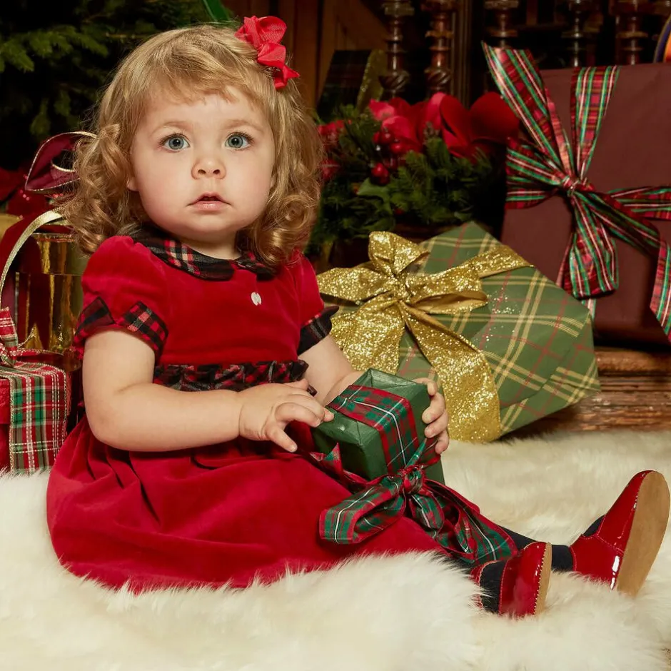 Patachou Girls Red Velvet Dress Clearance