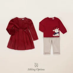 Mayoral Girls Red Velvet Dress Discount