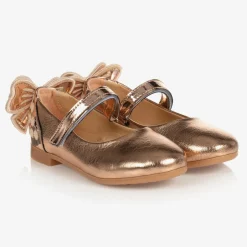 Caramelo Kids Girls Rose Gold Ballerina Shoes Outlet