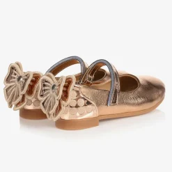 Caramelo Kids Girls Rose Gold Ballerina Shoes Outlet