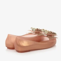 Mini Melissa Girls Rose Gold Butterfly Pumps Best