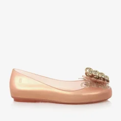 Mini Melissa Girls Rose Gold Butterfly Pumps Best