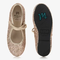 Manuela de Juan Girls Rose Gold Glitter Shoes Outlet