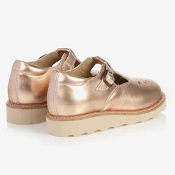 Young Soles Girls Rose Gold Leather Shoes Best