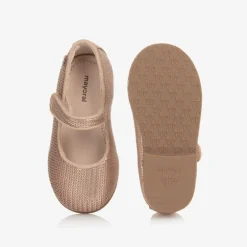 Mayoral Girls Rose Gold Sequinned Velcro Shoes Discount