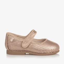 Mayoral Girls Rose Gold Sequinned Velcro Shoes Discount