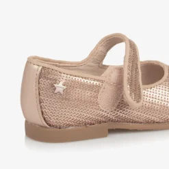 Mayoral Girls Rose Gold Sequinned Velcro Shoes Discount
