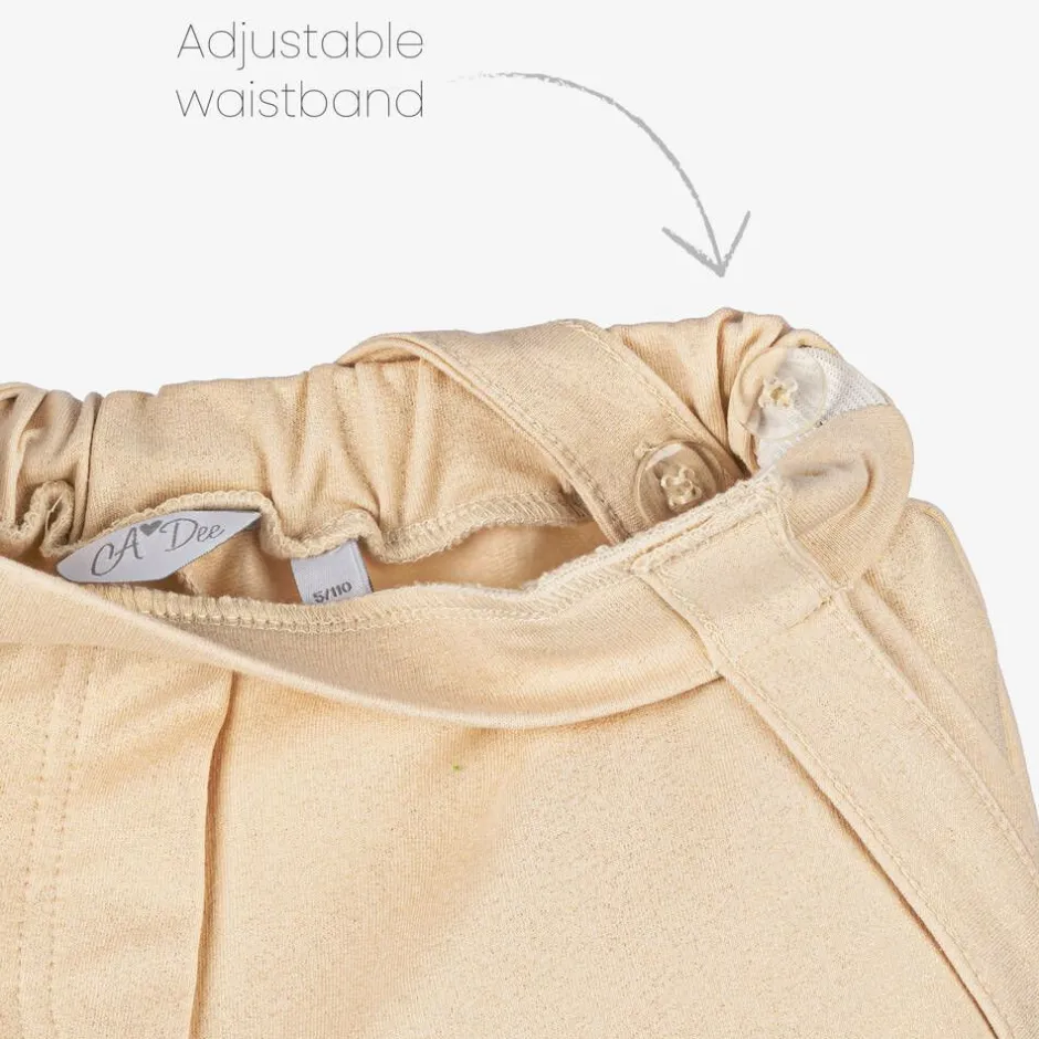 A Dee Girls Shimmery Beige Shorts Set Clearance