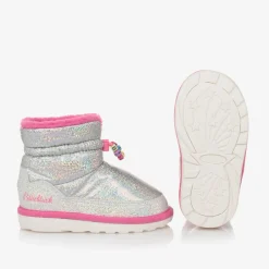 Billieblush Girls Silver & Pink Iridescent Snow Boots
