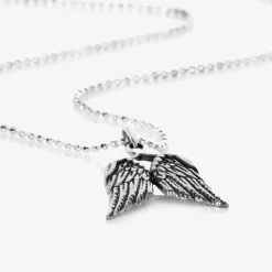 Tales From The Earth Girls Silver Angel Wings Pendant Necklace (40cm) New