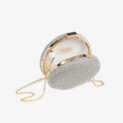 David Charles Girls Silver Diamanté Circle Bag (13cm) Best