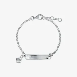Little Star Girls Silver Diamond Charm ID Bracelet New