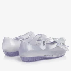 Mini Melissa Girls Silver Glitter Butterfly Jelly Shoes Online