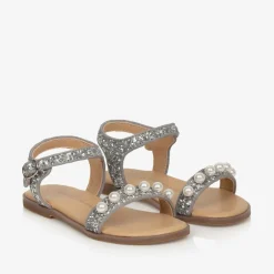 Age of Innocence Girls Silver Glitter Sandals Online