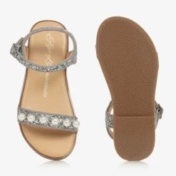 Age of Innocence Girls Silver Glitter Sandals Online