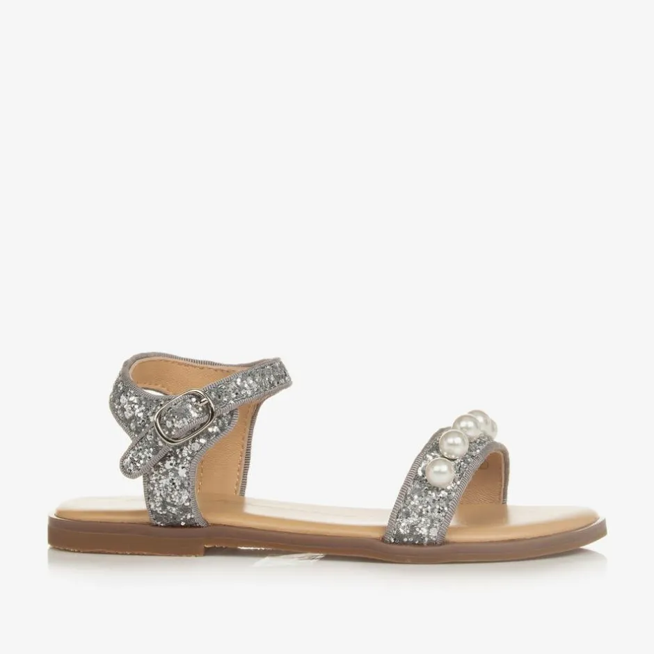 Age of Innocence Girls Silver Glitter Sandals Online