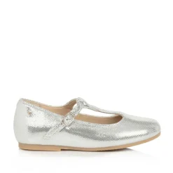 Manuela de Juan Girls Silver Leather Pumps Best