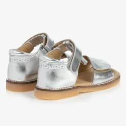 Young Soles Girls Silver Leather Sandals