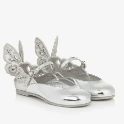 Sophia Webster Mini Girls Silver Leather Shoes Best