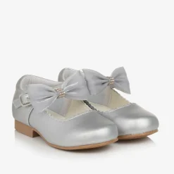 Sevva Girls Silver Mary Jane Shoes Hot