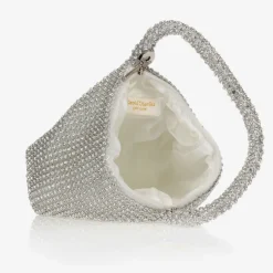 David Charles Girls Silver Rhinestone Handbag (15cm) New