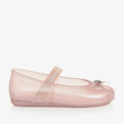 Mini Melissa Girls Sparkly Pink Jelly Shoes Discount