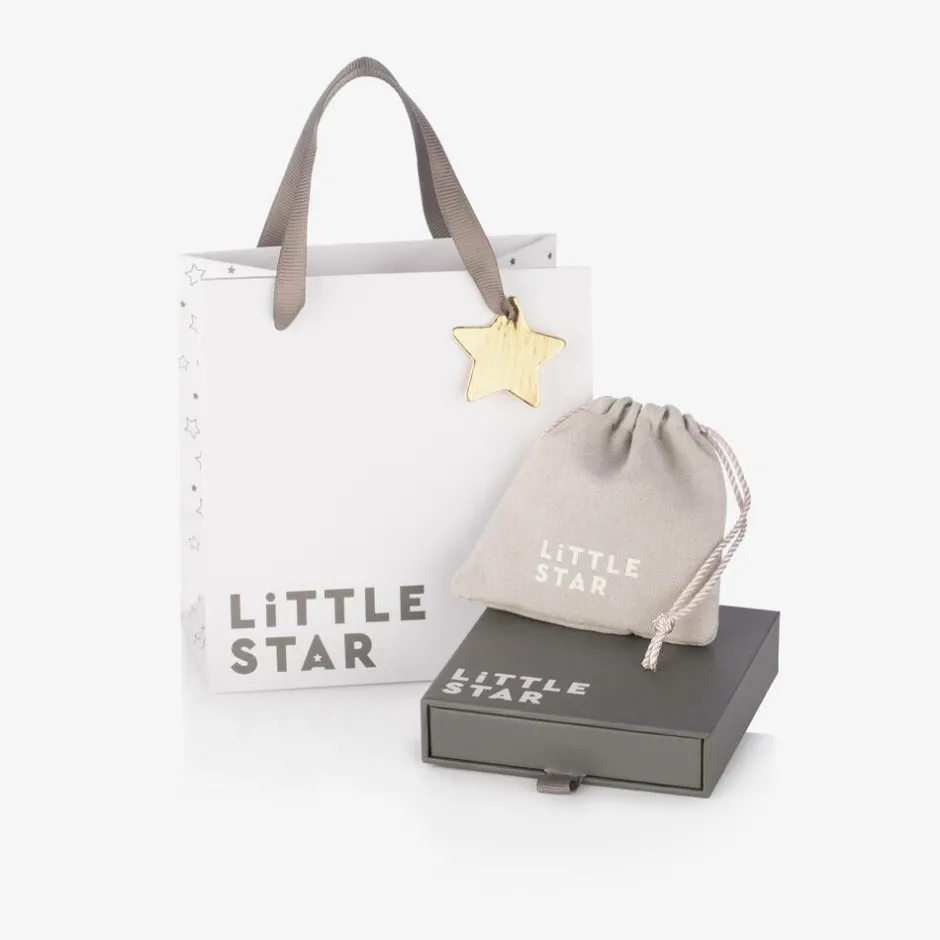 Little Star Girls Sterling Silver Diamond Star Earrings Outlet