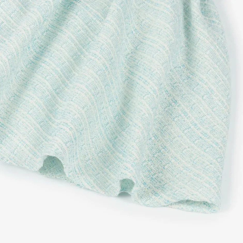 David Charles Girls Turquoise Blue Tweed Dress Online