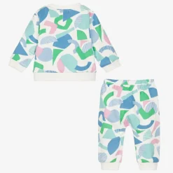 Joyday Girls White & Blue Cotton Tracksuit New