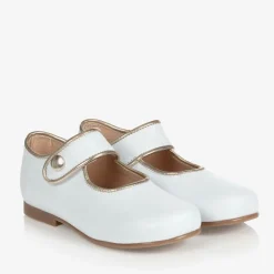 Childrens Classics Girls White & Gold Shoes Discount