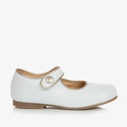 Childrens Classics Girls White & Gold Shoes Discount