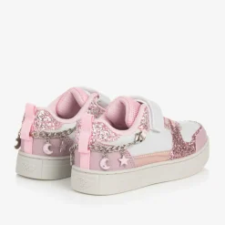 Lelli Kelly Girls White & Pink Glitter Velcro Trainers Online
