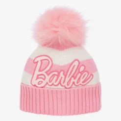 Monnalisa Girls White & Pink Knitted Beanie Hat Hot
