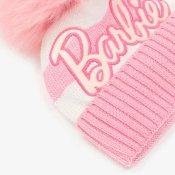 Monnalisa Girls White & Pink Knitted Beanie Hat Hot