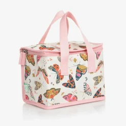 Powell Craft Girls White & Pink Butterfly Lunch Bag (20cm)
