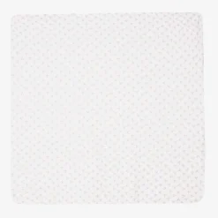 Magnolia Baby Girls White & Pink Pima Cotton Blanket (100cm) Discount