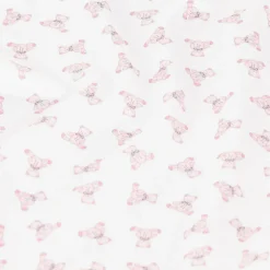 Magnolia Baby Girls White & Pink Pima Cotton Blanket (100cm) Discount