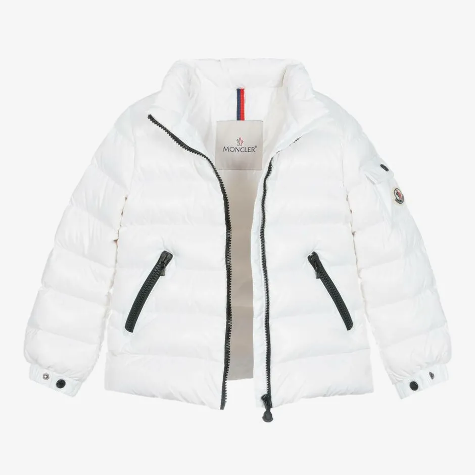 Moncler Enfant Girls White Bady Down Padded Puffer Jacket