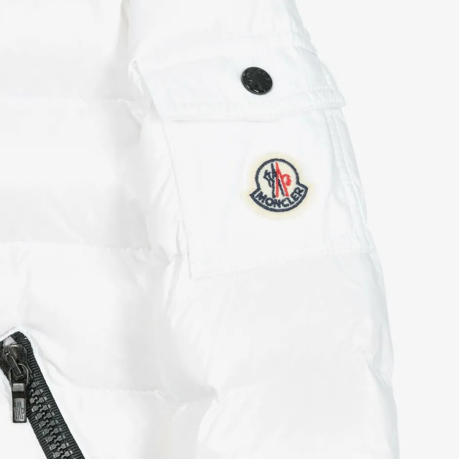 Moncler Enfant Girls White Bady Down Padded Puffer Jacket