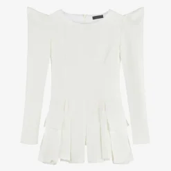 Fun amp; Fun Girls White Belted Playsuit