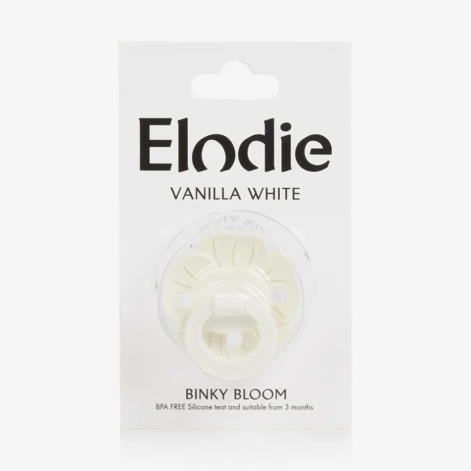 Elodie Girls White Binky Bloom Dummy VanillaWhite Discount