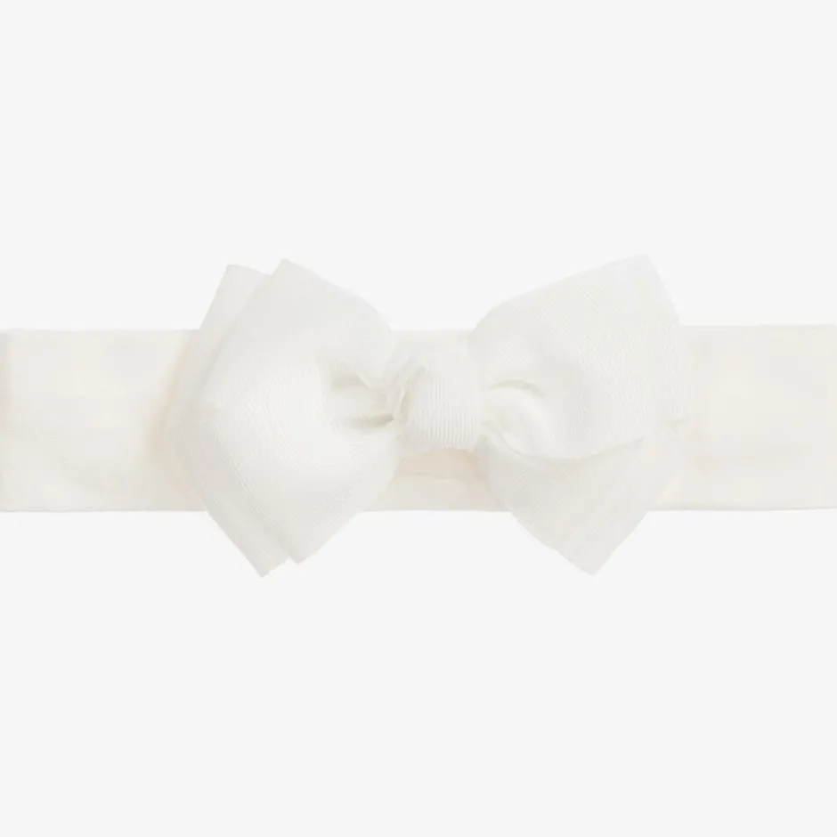 Angels Face Girls White Bow Headband Snowdrop Best
