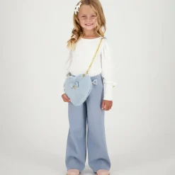 Angels Face Girls White Bow Sleeve Top New