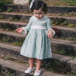 Pisamonas Girls White Canvas Bar Shoes New