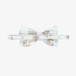 Atelier Choux Paris Girls White Carousel Print Cotton Headband New