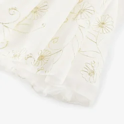 Junona Girls White Chiffon Embroidered Dress Sale