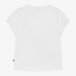 AIGNER Girls White Cotton Bag Print T-Shirt Best