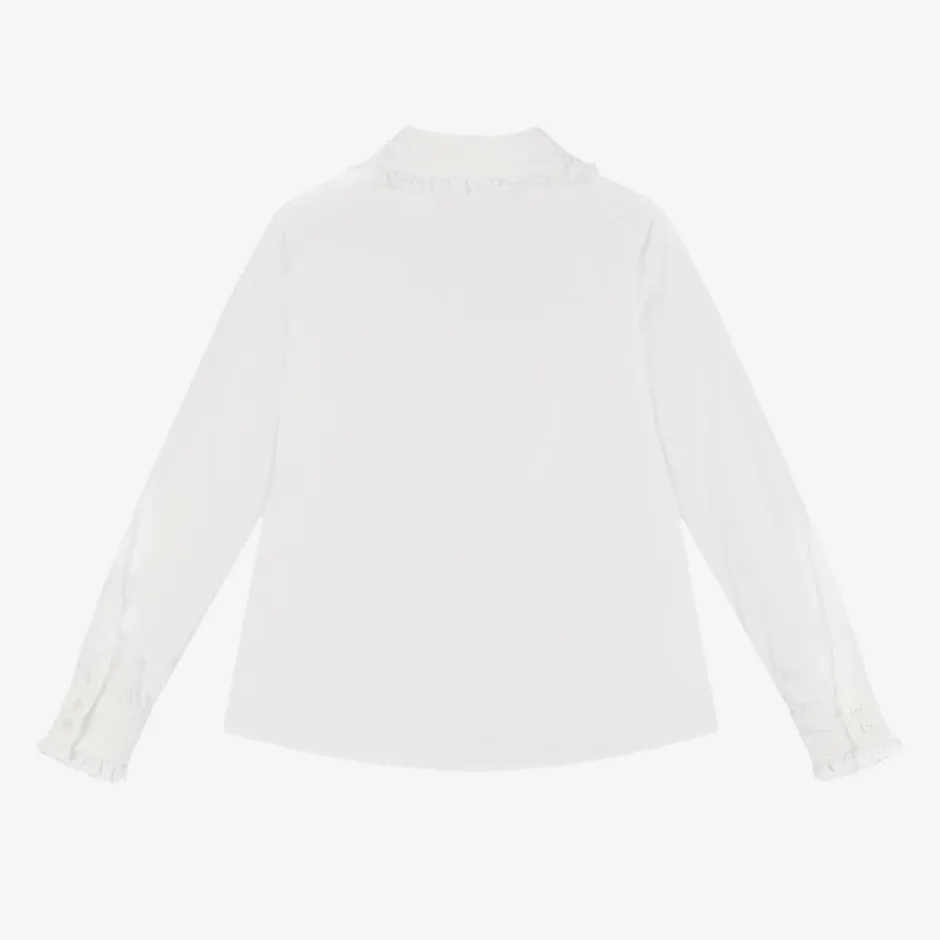 Monnalisa Girls White Cotton Blouse Best