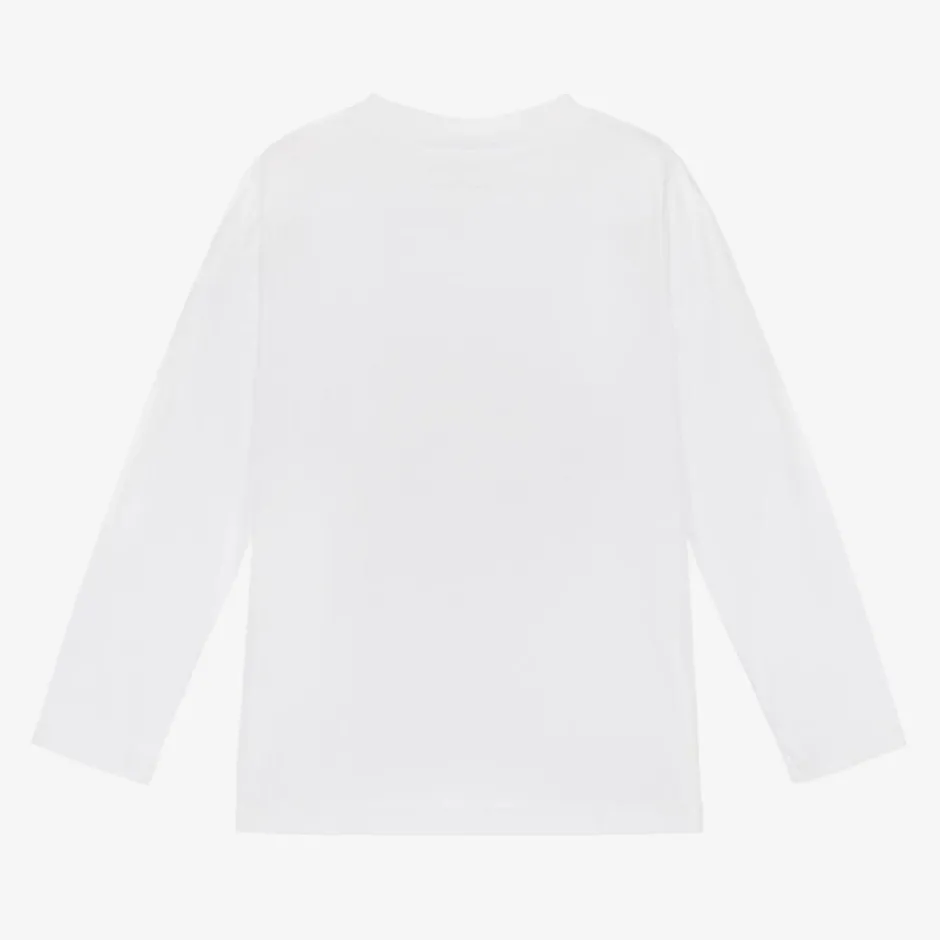 Stella McCartney Kids Girls White Cotton Cat Top Clearance