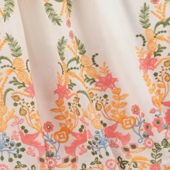 Marlo Kids Girls White Cotton Embroidered Floral Dress Best